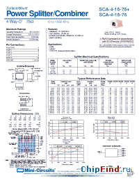 Datasheet SCA-4-15-75+ manufacturer Mini-Circuits